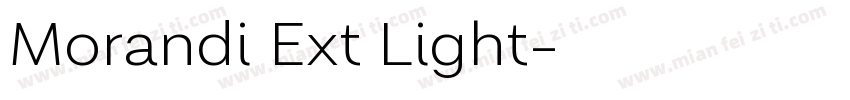 Morandi Ext Light字体转换